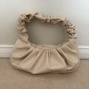 SHEIN Tan Ruched Shoulder Bag